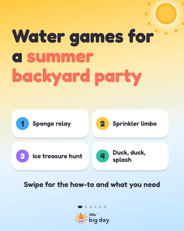 Water games for a summer backyard party